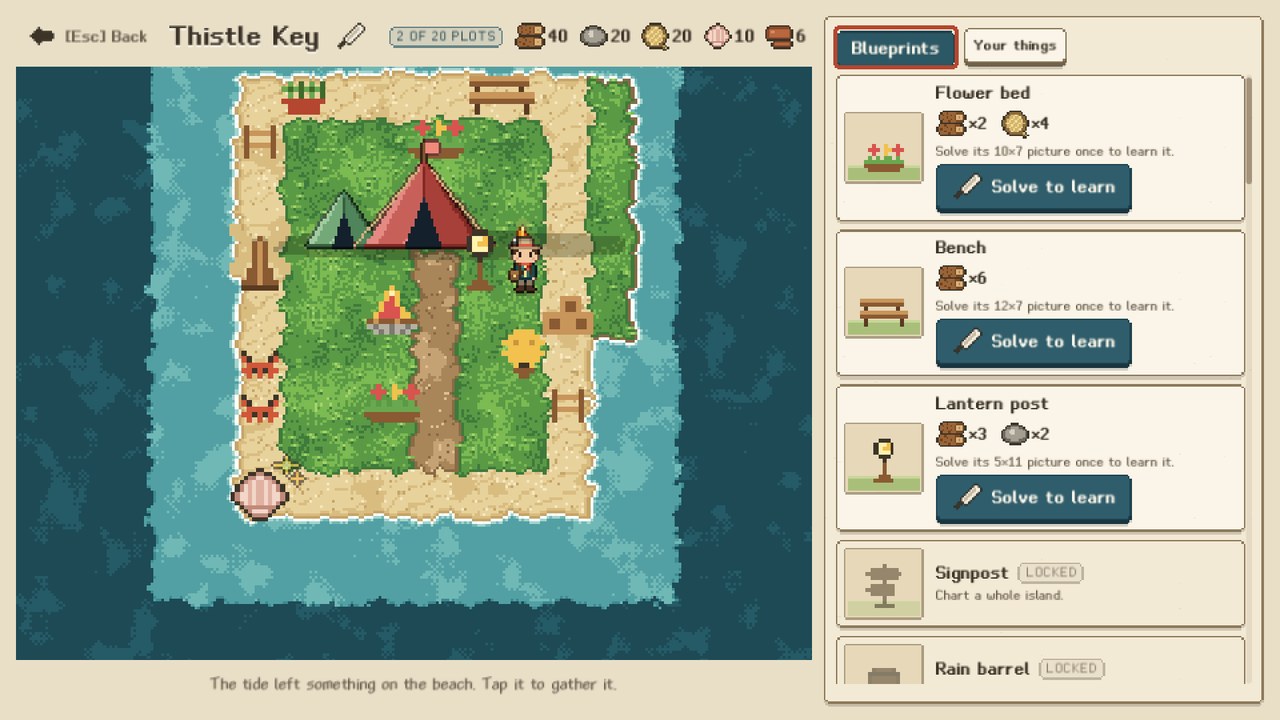 The home cove with things built